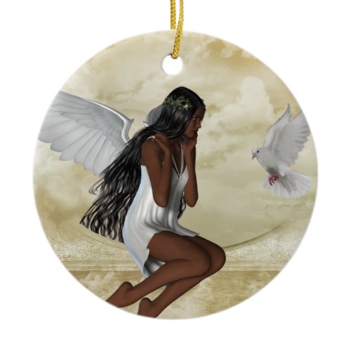 KRW The Angel and the Dove Inspirational Ornament