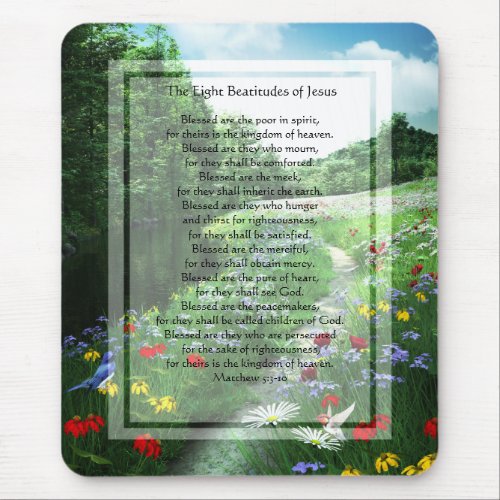 KRW The Eight Beatitudes of Jesus Mouse Pad