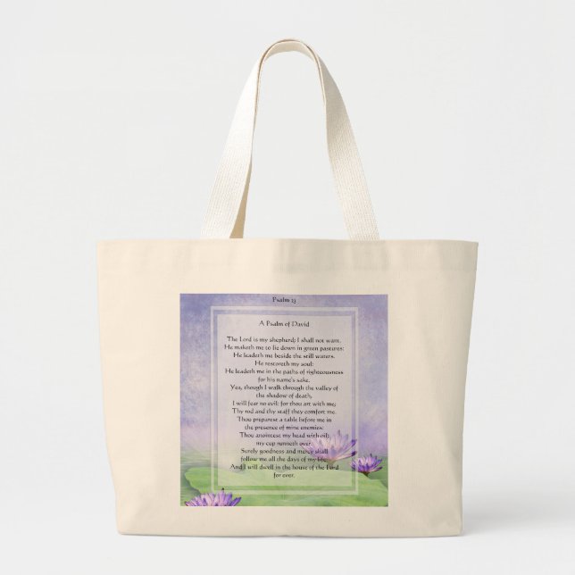 KRW The Lord is My Shepherd Psalm 23 Tote Bag (Front)
