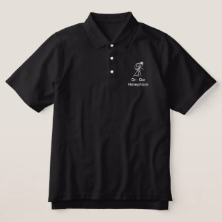 KRW Toon Bride and Groom Honeymoon Embroidered Polo Shirt
