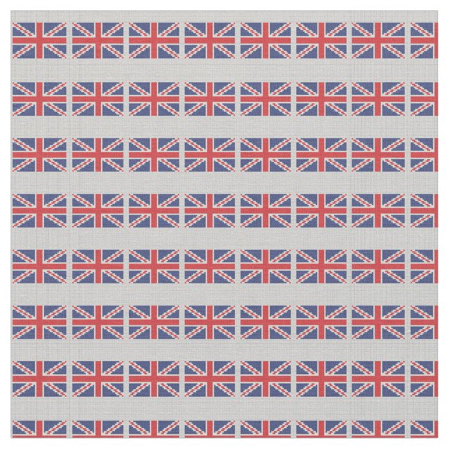 KRW Union Jack British Flag Print Fabric (Close Up)
