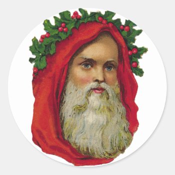 Krw Victorian Father Christmas Santa Sticker by KRWHolidays at Zazzle