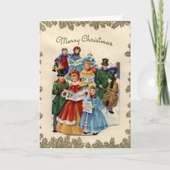 Krw Vintage Carolers Holiday Card by KRWOldWorld at Zazzle