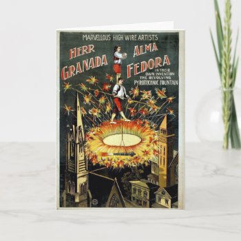 Krw Vintage Circus Poster Card - Customized by KRWOldWorld at Zazzle
