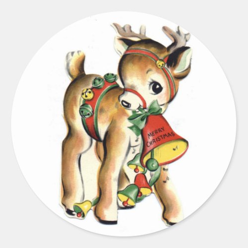 KRW Vintage Cute Lil Reindeer Holiday Sticker