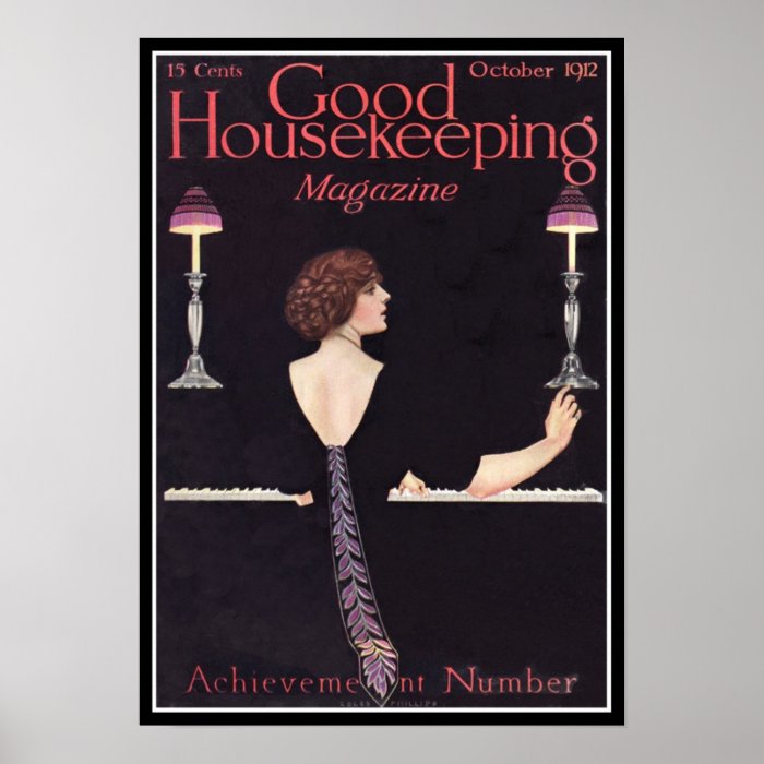 KRW Vintage Good Housekeeping 1912 Magazine Poster