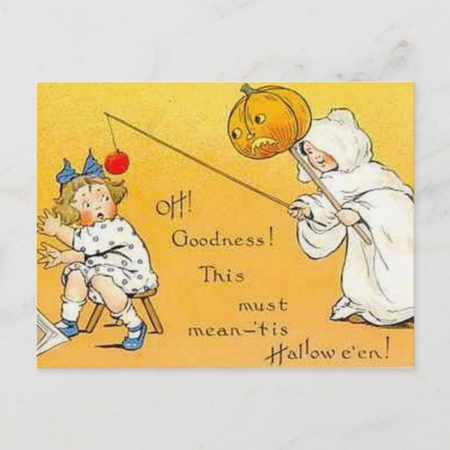 KRW Vintage Halloween Children Postcard (Front)