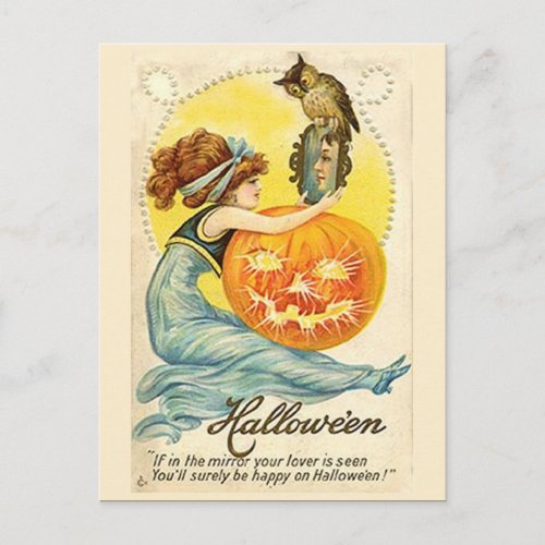 KRW Vintage Halloween Holiday Postcard