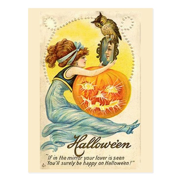 KRW Vintage Halloween Postcard