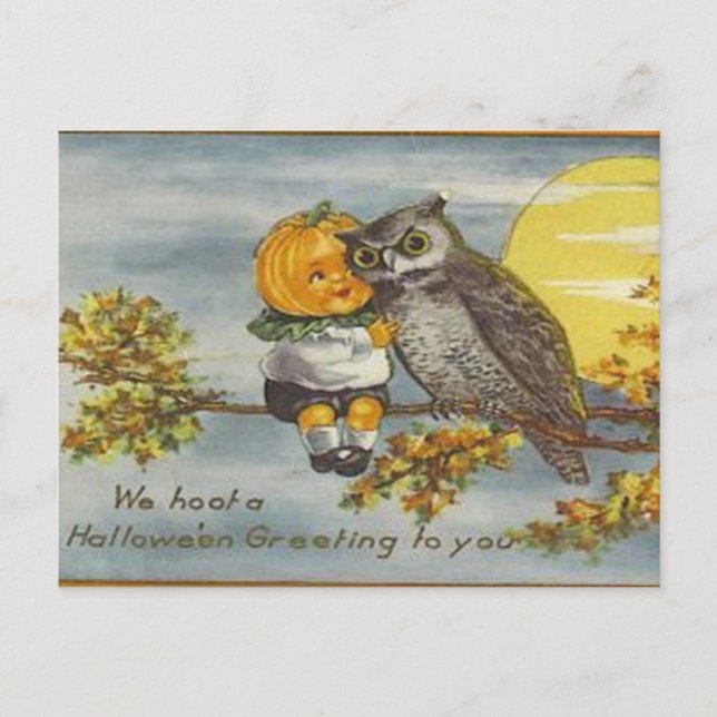 KRW Vintage Halloween Postcard (Front)