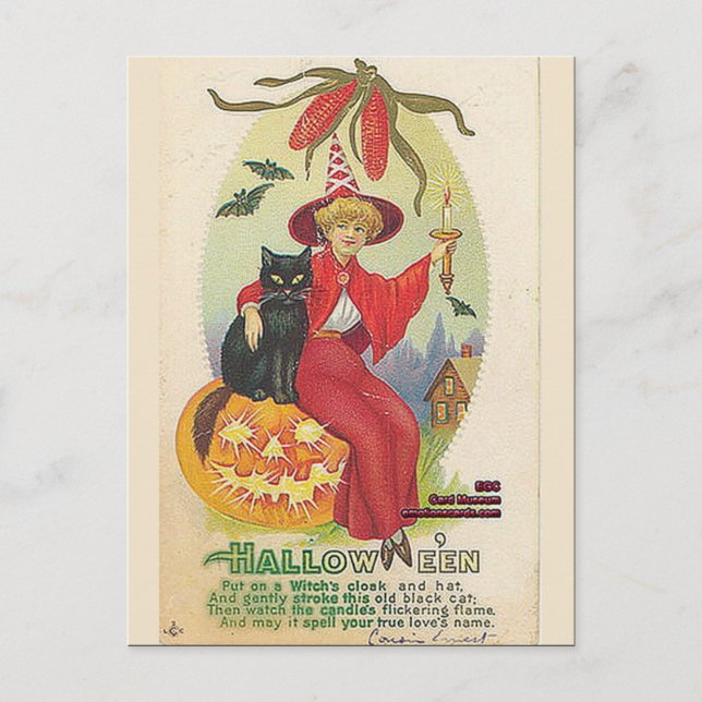 KRW Vintage Halloween Postcard (Front)