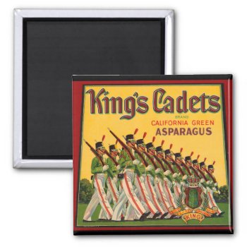Krw Vintage King's Cadets Asparagus Crate Magnet by KRWOldWorld at Zazzle