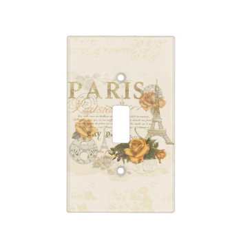 Krw Vintage Paris Roses Eiffel Tower Switch Cover by KRWDesigns at Zazzle