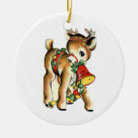 Krw Vintage Reindeer Christmas Ornament at Zazzle