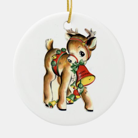Krw Vintage Reindeer Christmas Ornament