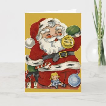 Krw Vintage Santa And Toys Card by KRWHolidays at Zazzle