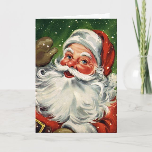 KRW Vintage Santa Claus Christmas Card (Front)