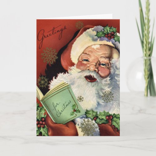 KRW Vintage Santa Claus Christmas Card