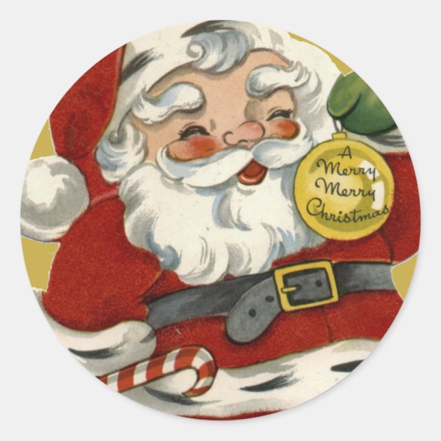 KRW Vintage Santa Claus Christmas Sticker (Front)
