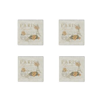Krw Vintage Style Paris Roses Eiffel Tower Magnets by KRWDesigns at Zazzle