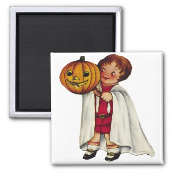 Krw Vintage Trick Or Treater Halloween Magnet by KRWOldWorld at Zazzle