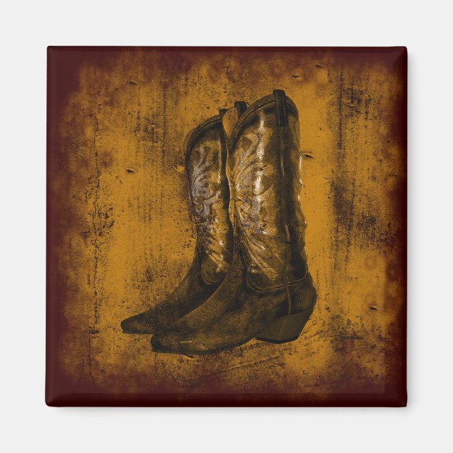 KRW Western Wear Cowboy Boots Magnet (Front)