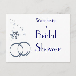 KRW Winter Wedding Custom Shower Invitation Postcard