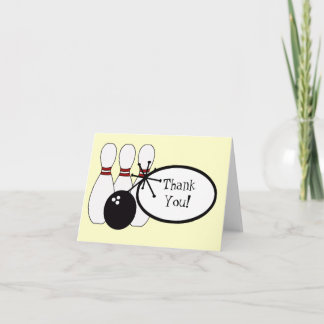 KRW Yellow Bowling Thank You Card