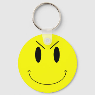 KRW Yellow Evil Face Keychain