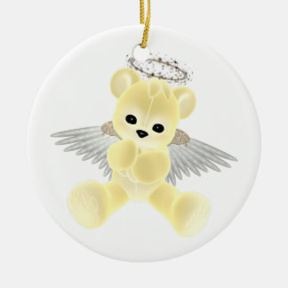 KRW Yellow Guardian Angel Bear Ornament