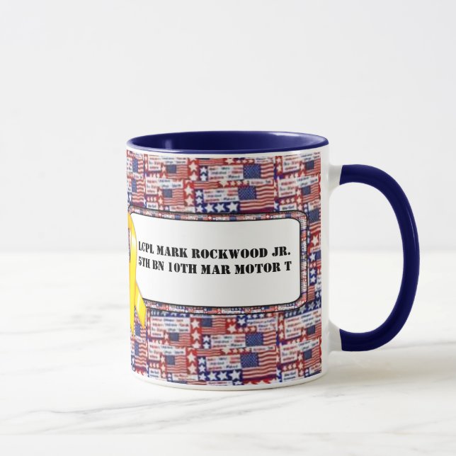KRW Yellow Ribbon Tag - Customize Mug (Right)