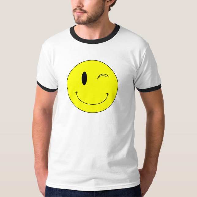 KRW Yellow Winking Face T-Shirt (Front)