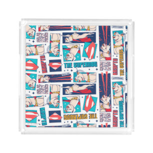 Krypto Comic Panel Pattern Acrylic Tray