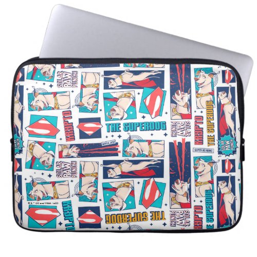 Krypto Comic Panel Pattern Laptop Sleeve