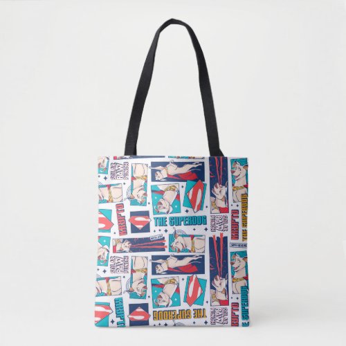 Krypto Comic Panel Pattern Tote Bag