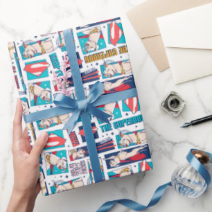 Krypto Comic Panel Pattern Wrapping Paper