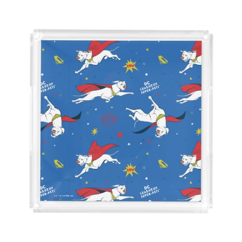 Krypto Flying Pattern Acrylic Tray