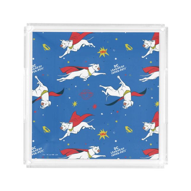 Krypto Flying Pattern Acrylic Tray (Front)