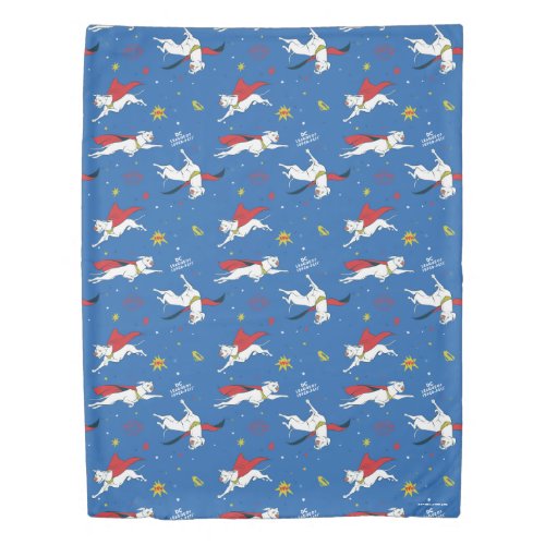 Krypto Flying Pattern Duvet Cover