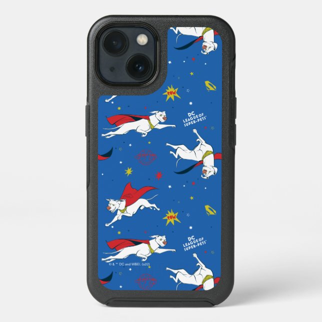 Krypto Flying Pattern Otterbox iPhone Case (Back)