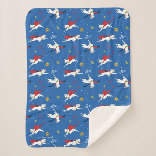 Krypto Flying Pattern Sherpa Blanket