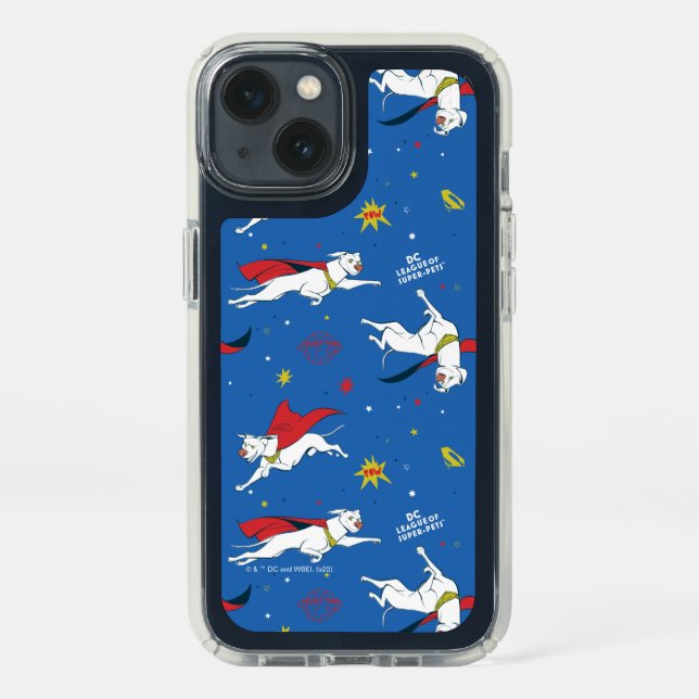 Krypto Flying Pattern Speck iPhone 13 Case (Front)