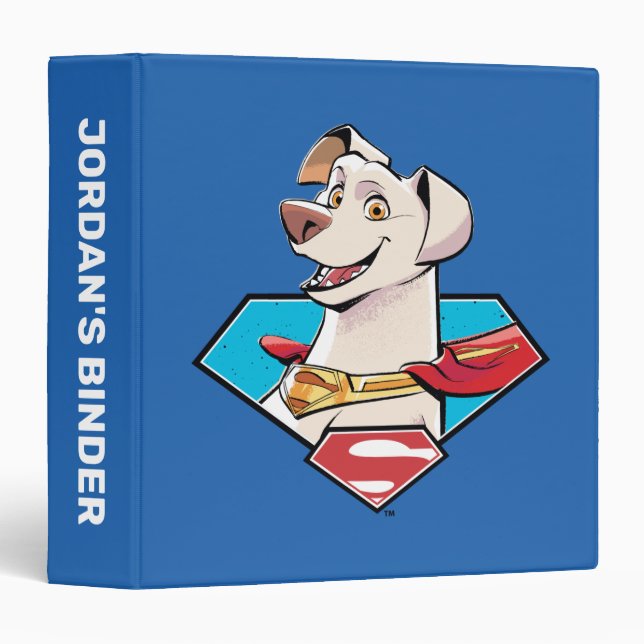 Krypto S-Shield Graphic 3 Ring Binder (Front/Spine)