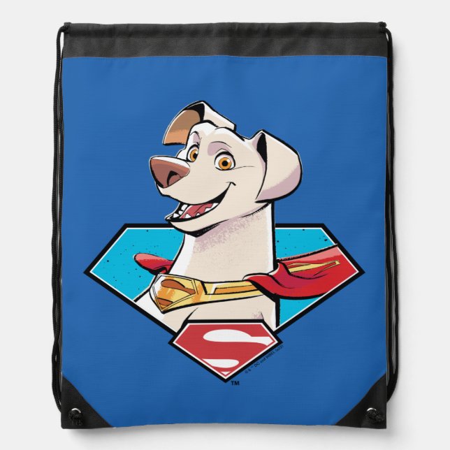 Krypto S-Shield Graphic Drawstring Bag (Front)