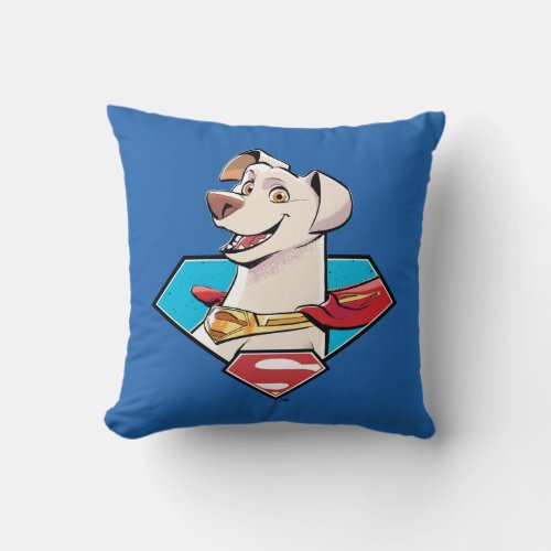 Krypto S-Shield Throw Pillow