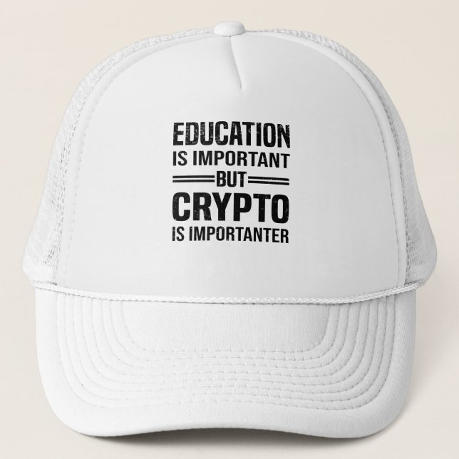 Krypto Saying Crypto Miner Trader Krypto Trucker Hat (Front)