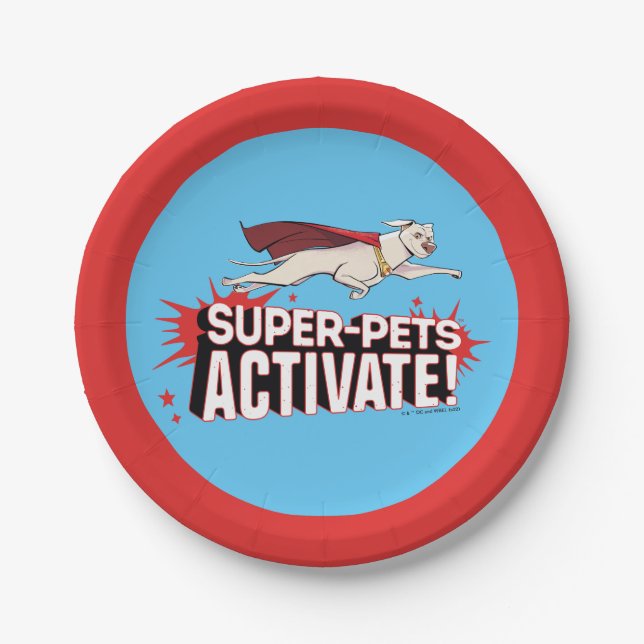 Krypto: Super-Pets Activate! Paper Plates (Front)