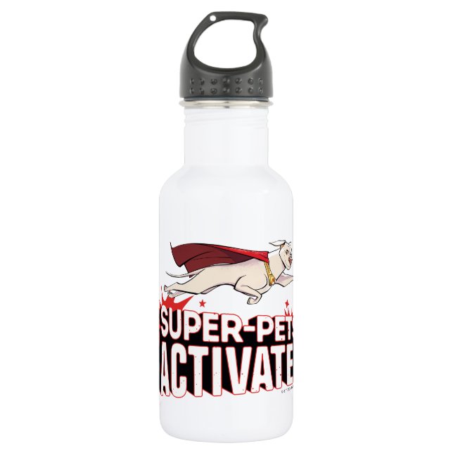 Krypto: Super-Pets Activate! Stainless Steel Water Bottle (Front)