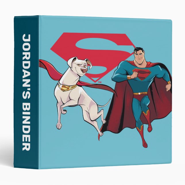 Krypto & Superman 3 Ring Binder (Front/Spine)