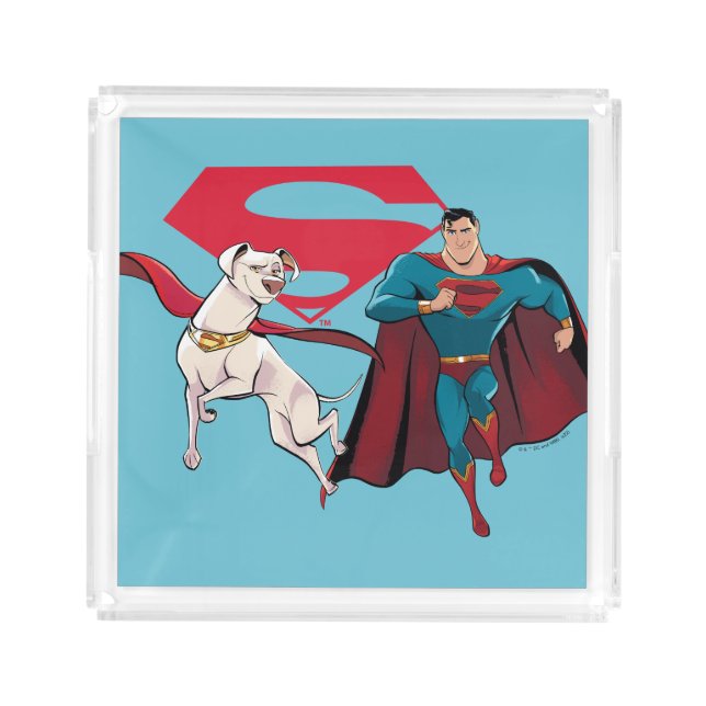 Krypto & Superman Acrylic Tray (Front)